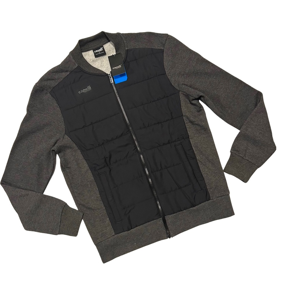 NWT Capelli Sport Men’s Black and Gray Basics Mixed Media Jacket